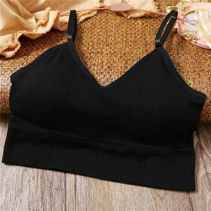 Women’s Seamless Bralette with Removable Pads - black / for 