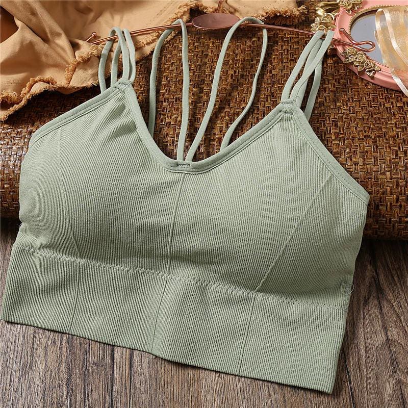 Women’s Seamless Bralette with Removable Pads - gGreen 3 / 