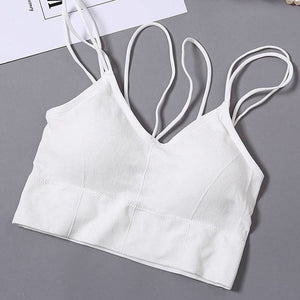 Women’s Seamless Bralette with Removable Pads - white 4 / 