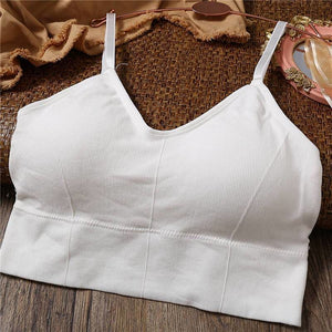 Women’s Seamless Bralette with Removable Pads - white / for 